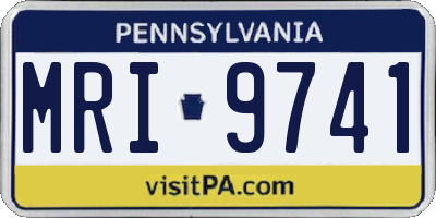 PA license plate MRI9741