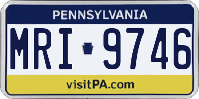 PA license plate MRI9746