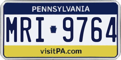 PA license plate MRI9764