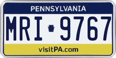 PA license plate MRI9767