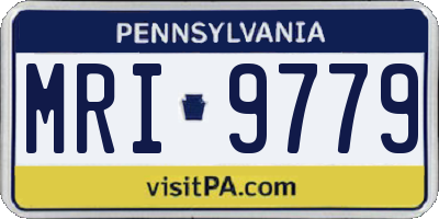 PA license plate MRI9779
