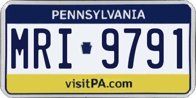 PA license plate MRI9791