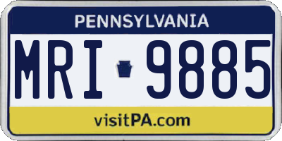 PA license plate MRI9885