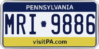 PA license plate MRI9886