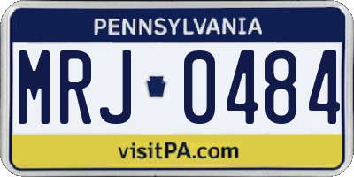 PA license plate MRJ0484