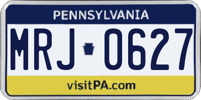 PA license plate MRJ0627