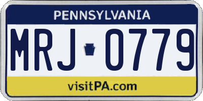 PA license plate MRJ0779