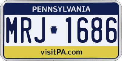 PA license plate MRJ1686