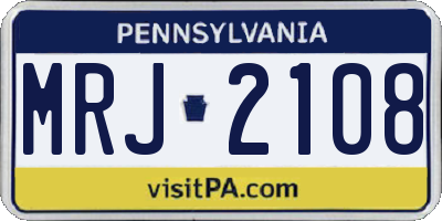 PA license plate MRJ2108
