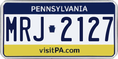 PA license plate MRJ2127