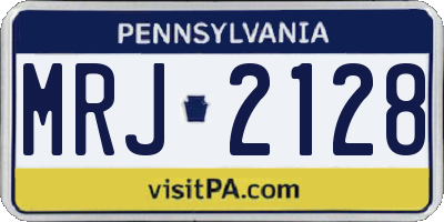 PA license plate MRJ2128