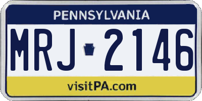 PA license plate MRJ2146