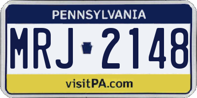 PA license plate MRJ2148