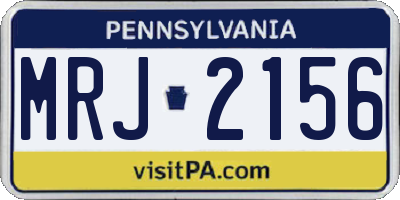 PA license plate MRJ2156