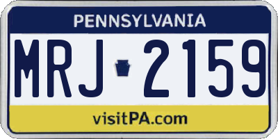 PA license plate MRJ2159