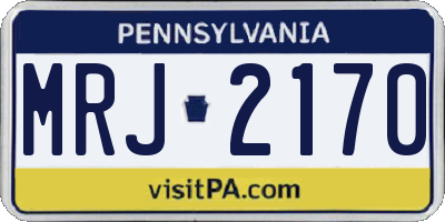 PA license plate MRJ2170
