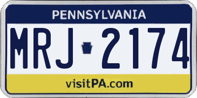 PA license plate MRJ2174
