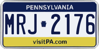 PA license plate MRJ2176