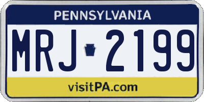 PA license plate MRJ2199