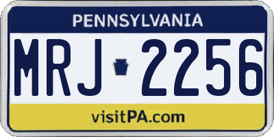 PA license plate MRJ2256