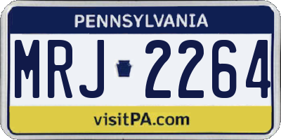 PA license plate MRJ2264