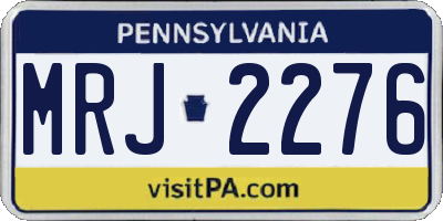 PA license plate MRJ2276