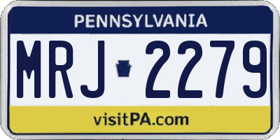 PA license plate MRJ2279