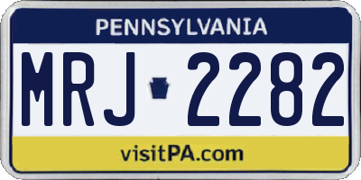 PA license plate MRJ2282