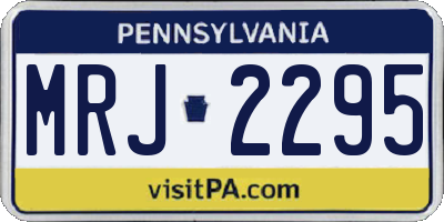 PA license plate MRJ2295