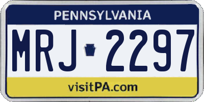 PA license plate MRJ2297