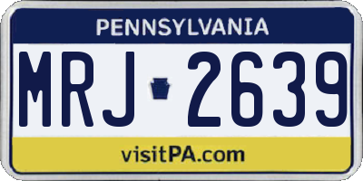 PA license plate MRJ2639