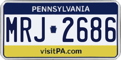 PA license plate MRJ2686
