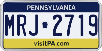 PA license plate MRJ2719
