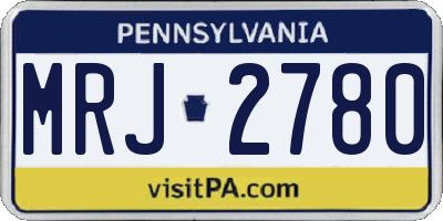 PA license plate MRJ2780