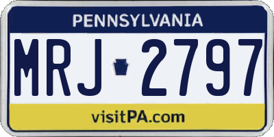PA license plate MRJ2797