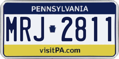 PA license plate MRJ2811
