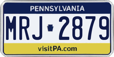 PA license plate MRJ2879