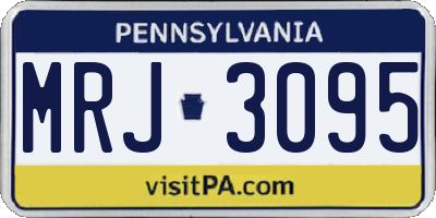 PA license plate MRJ3095