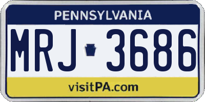 PA license plate MRJ3686