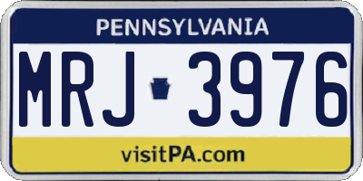 PA license plate MRJ3976