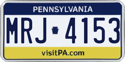 PA license plate MRJ4153