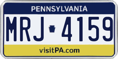 PA license plate MRJ4159