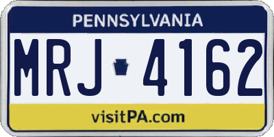 PA license plate MRJ4162