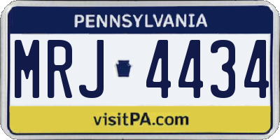 PA license plate MRJ4434
