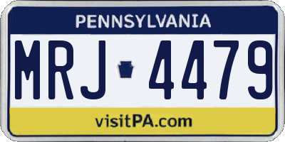 PA license plate MRJ4479