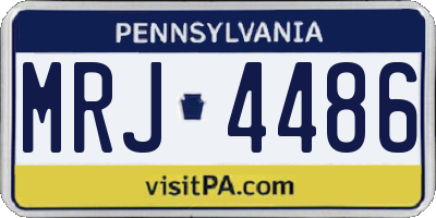 PA license plate MRJ4486