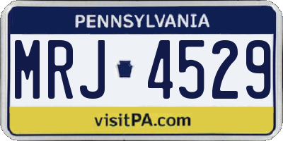 PA license plate MRJ4529