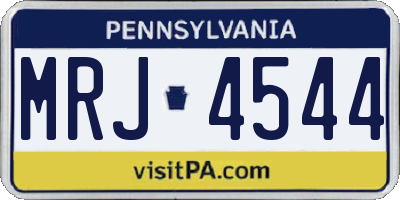 PA license plate MRJ4544