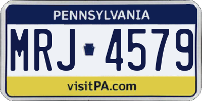 PA license plate MRJ4579