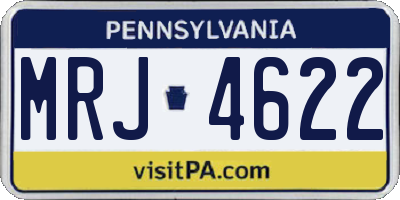 PA license plate MRJ4622
